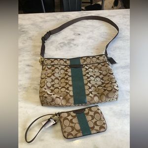 Coach cross body with wristlet/wallet